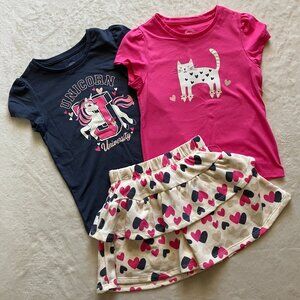 5 Girl Wonder Nation T-Shirts & Skort Bundle